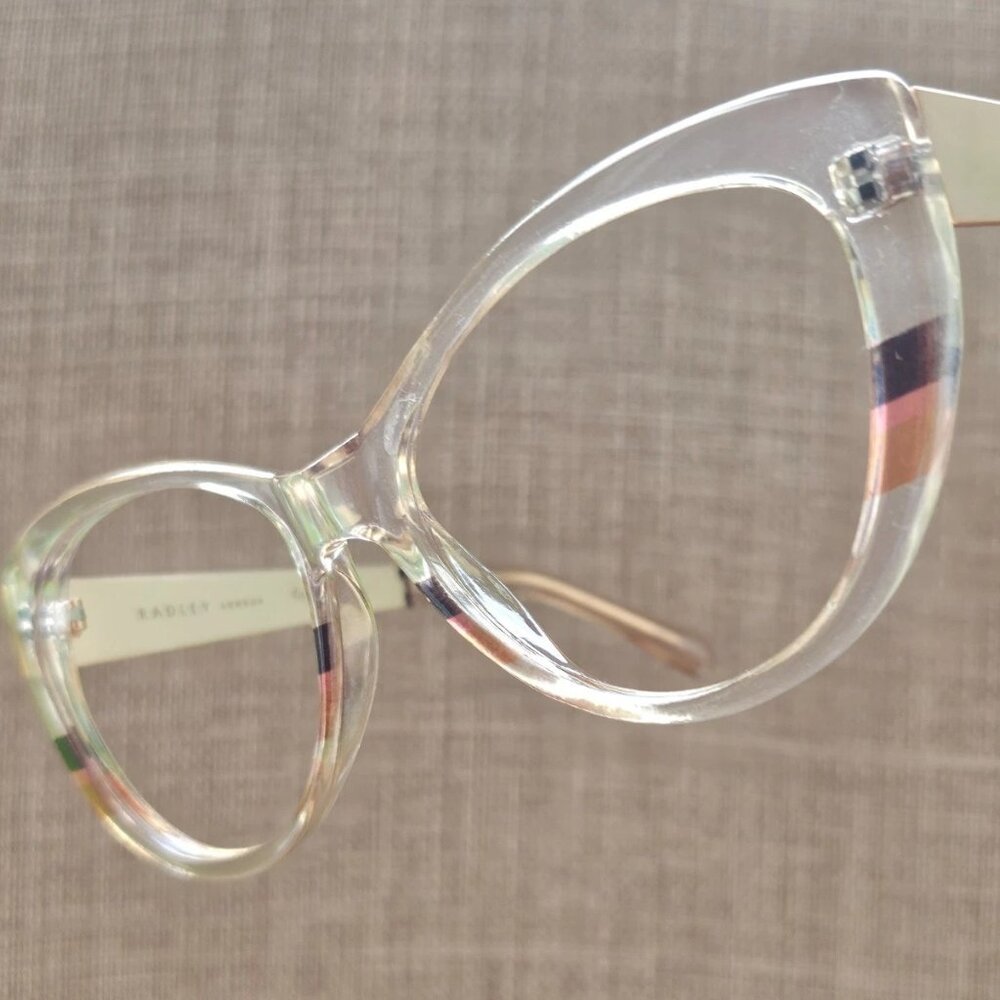 Radley London Women Eyeglasses Frame Clear Tan Gold Tone FLOSSIE Glasses